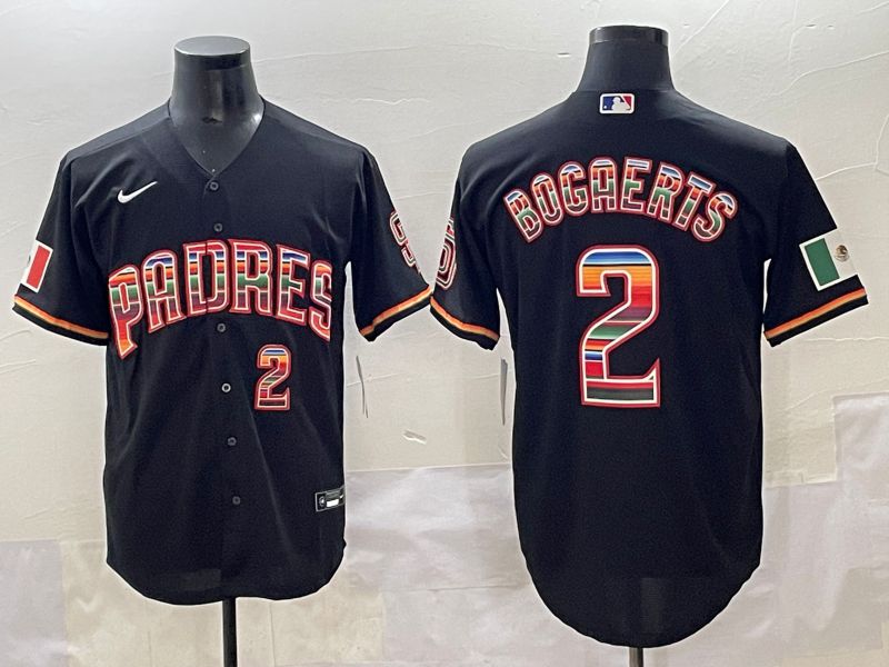 Men 2025 San Diego Padres 2 Bocaerts Black Game Nike MLB Jersey style 1